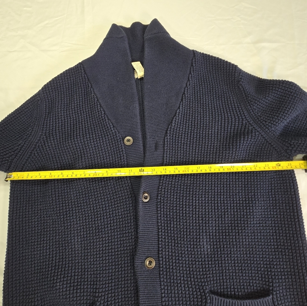 L.L. Bean Dark Navy Blue Men's Button Down Cardigan Sweater Size XXL - Picture 8 of 12
